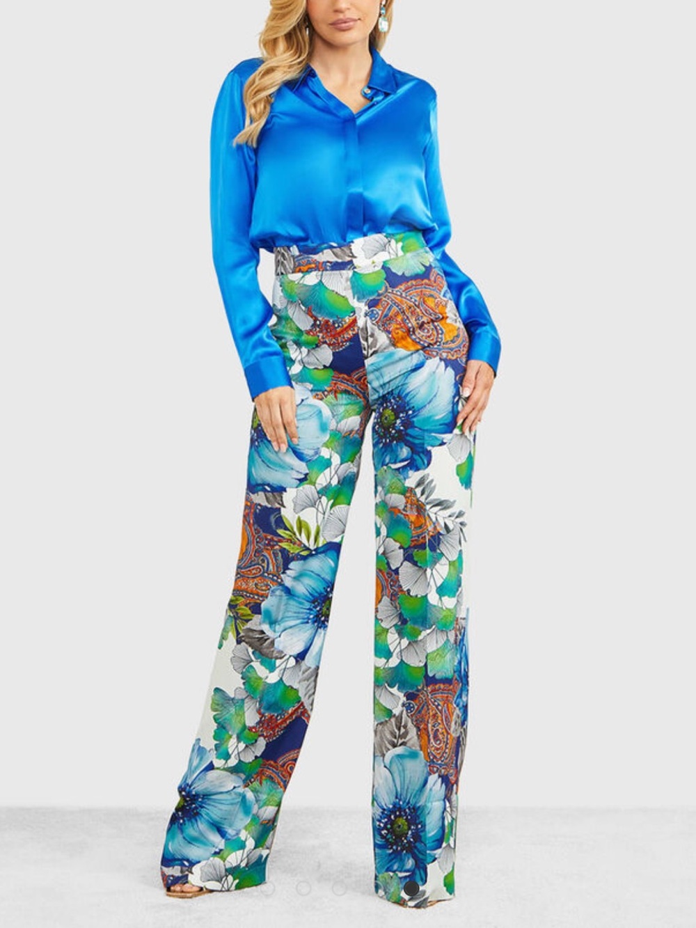 Marciano Guess LUCY high-waisted trousers with floral print